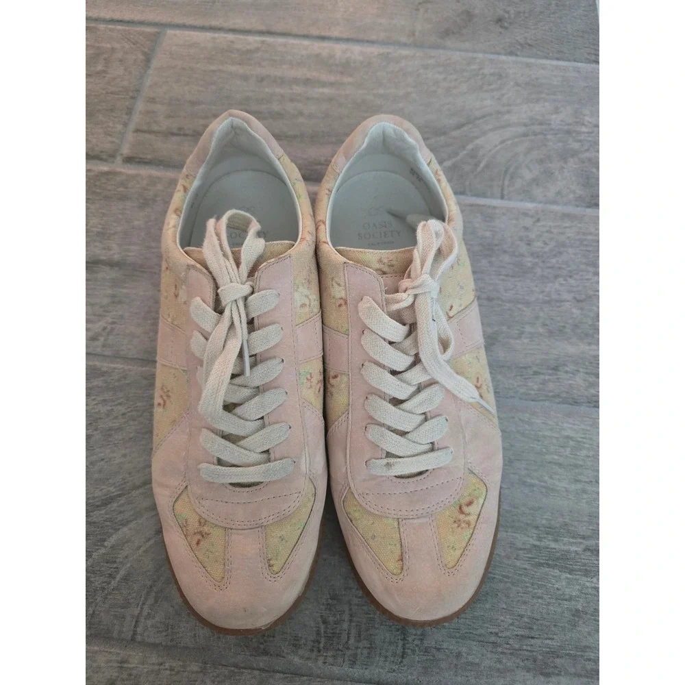 Oasis Society The‎ Noelle Sneakers Floral Pink Lace Women's Athletic Shoes Vegan
